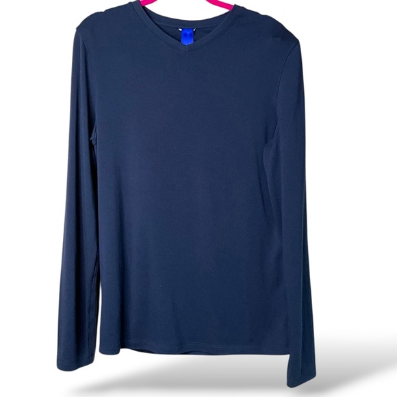 KIT AND ACE Modal Blend w/ Wool Brushed Crew Neck Long Sleeve Tee Navy Sz S - Picture 3 of 10